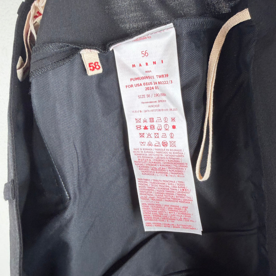 Marni Black Cargo Dress Trousers