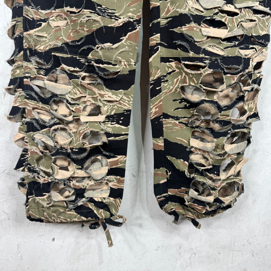 Vetements Laser Cut Camo Cargo Pants