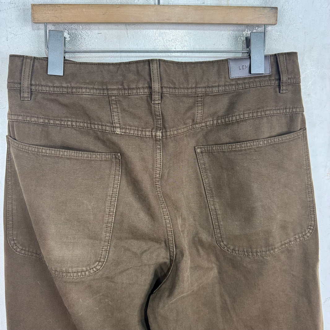 Lemaire Brown Wide Jeans