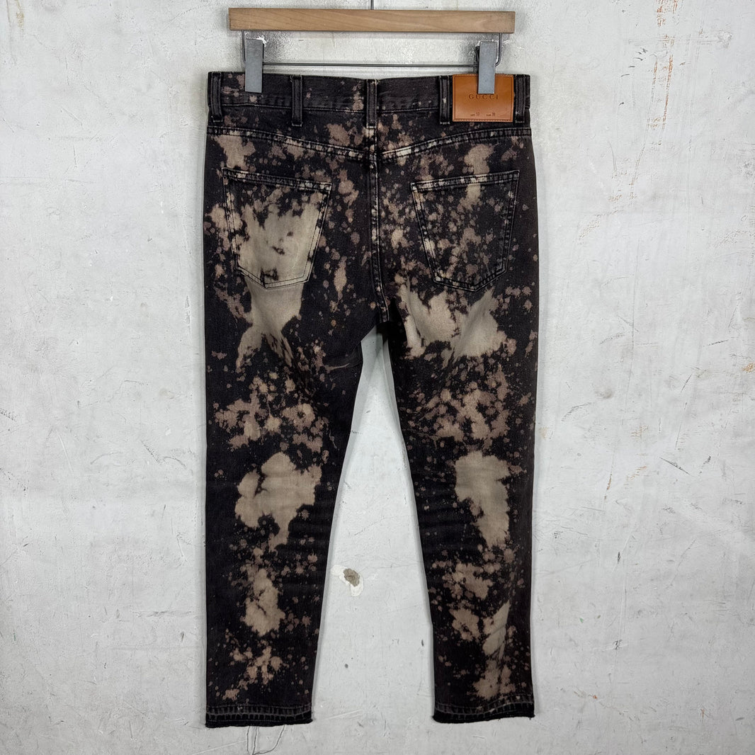 Gucci Bleached Splatter Jeans