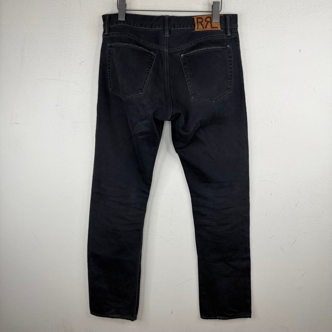 RRL Ribbed Navy Cotton Pants