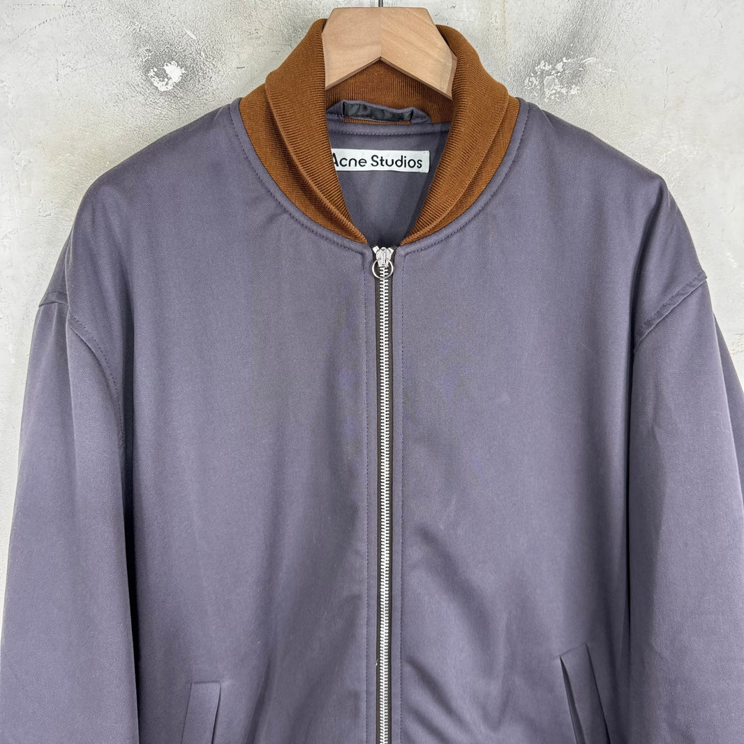 Acne Studios Purple Roll Collar Jacket