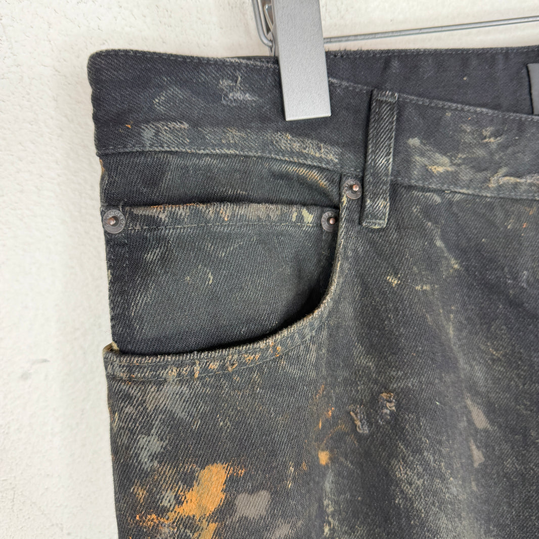 Balenciaga Mud Wash Destroyed Jeans