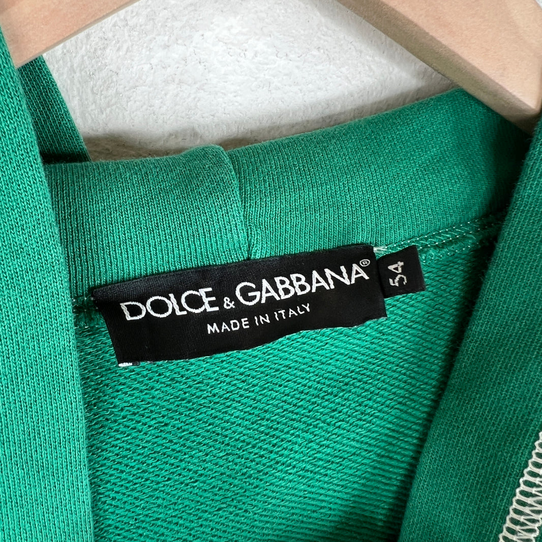 Dolce & Gabbana Green Contrast Stitch Hoodie
