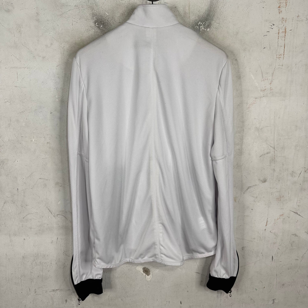 Chrome Hearts Horseshoe Script Leather Trimmed Track Jacket