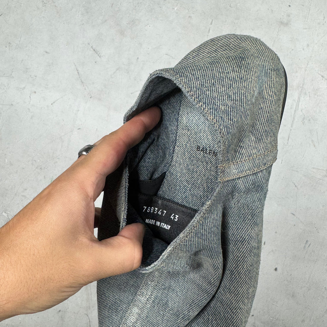 Balenciaga Denim Moroccan Mules