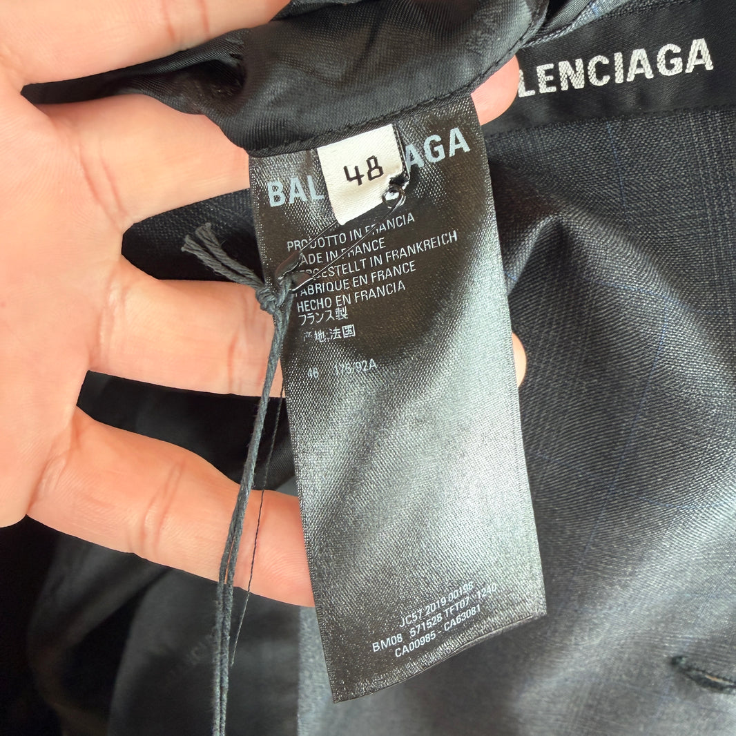 Balenciaga Tagged Grey Long Coat