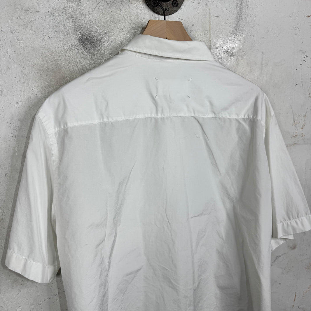 Margiela Cropped White Button-Up Shirt
