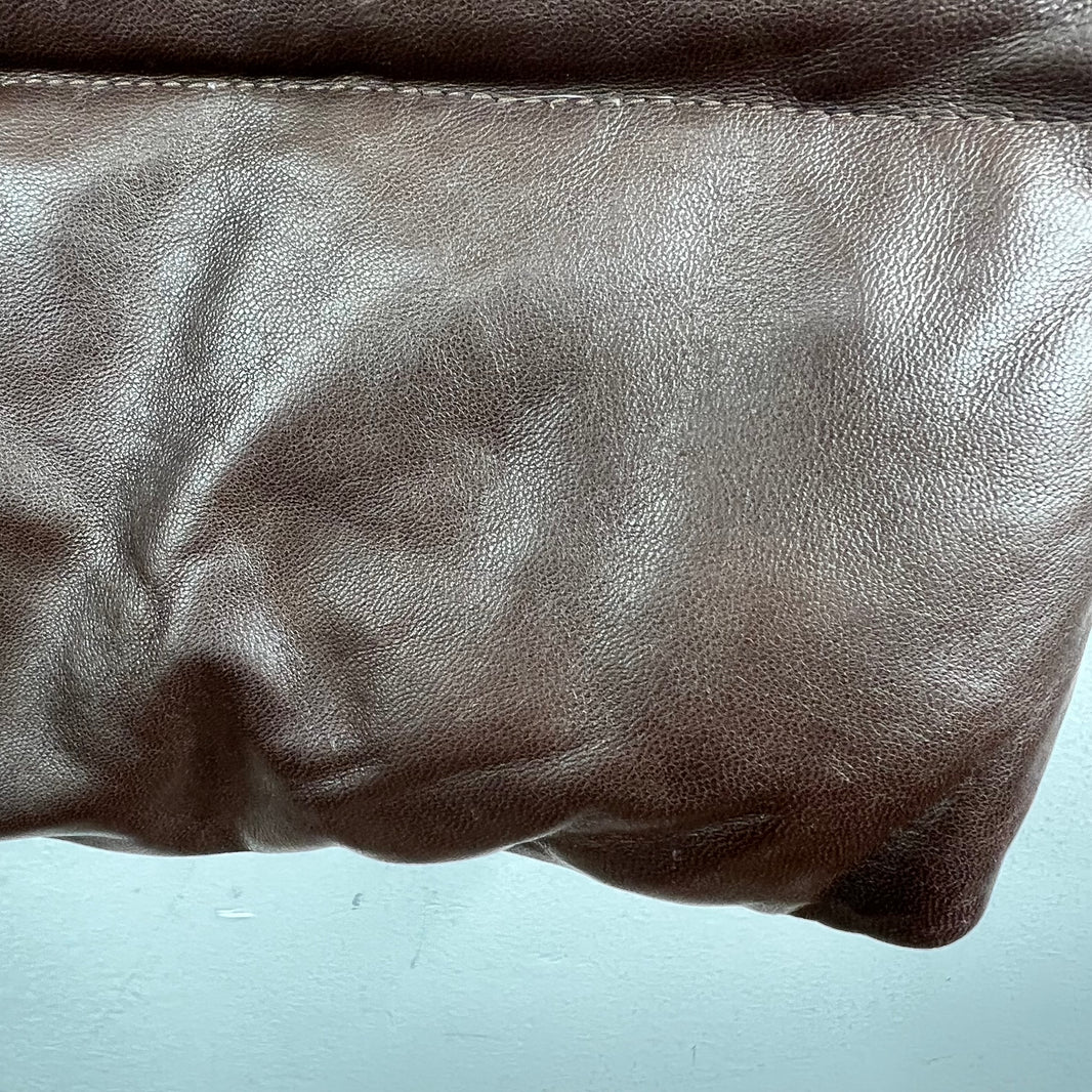 Ralph Lauren Lambskin Leather Puffer Vest