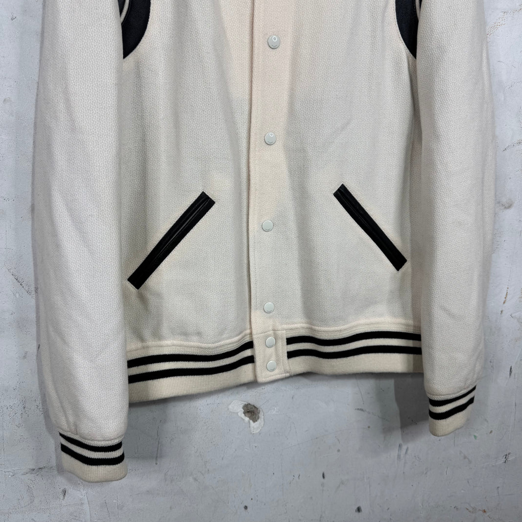 Saint Laurent Cream/Black Teddy Jacket