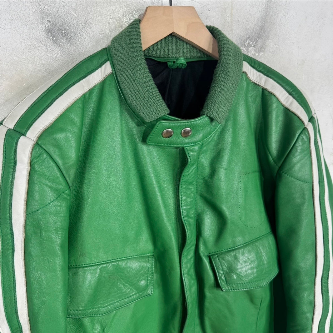 Vintage Polizei German Police Leather Jacket