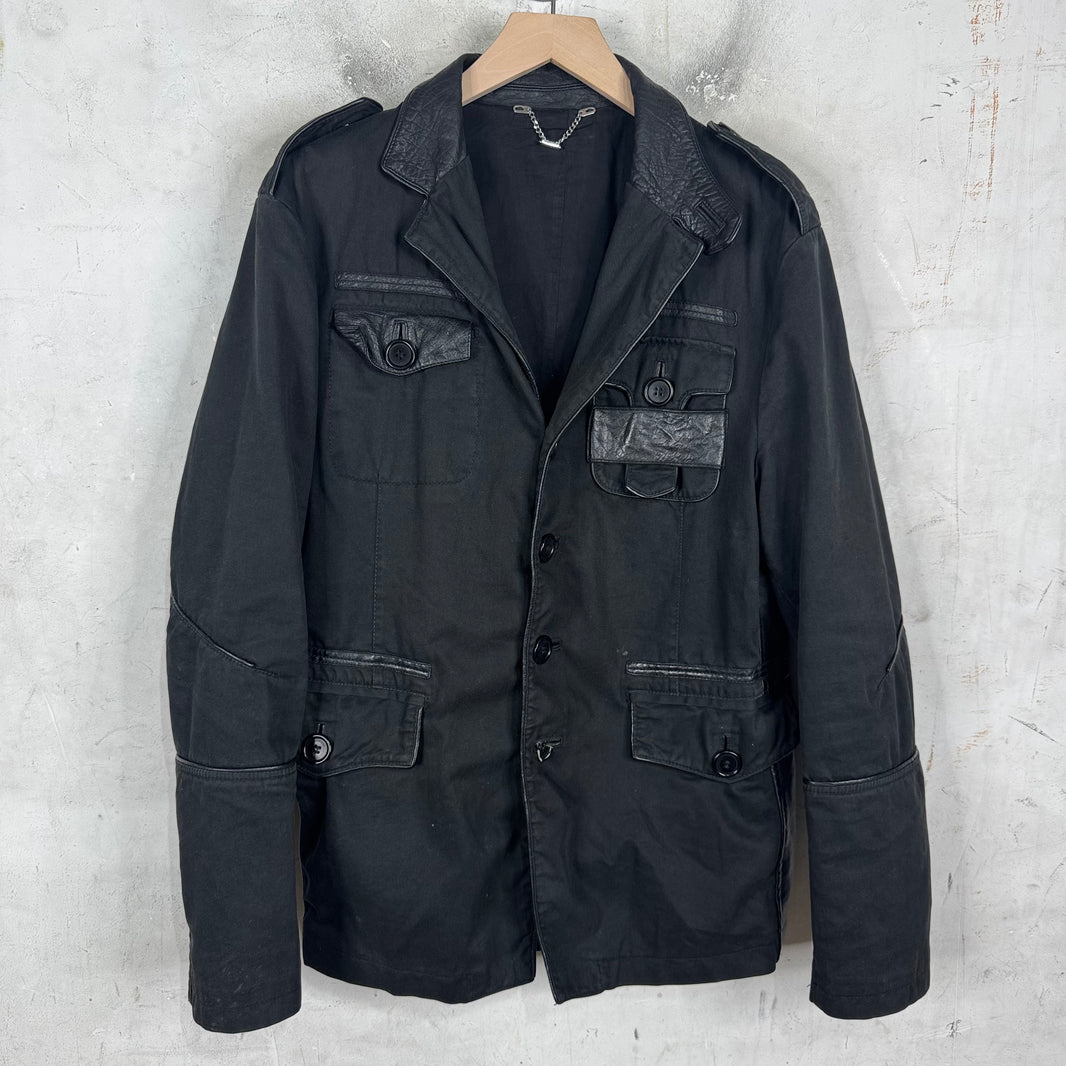 Dirk Bikkemberg Leather Elements Blazer Jacket