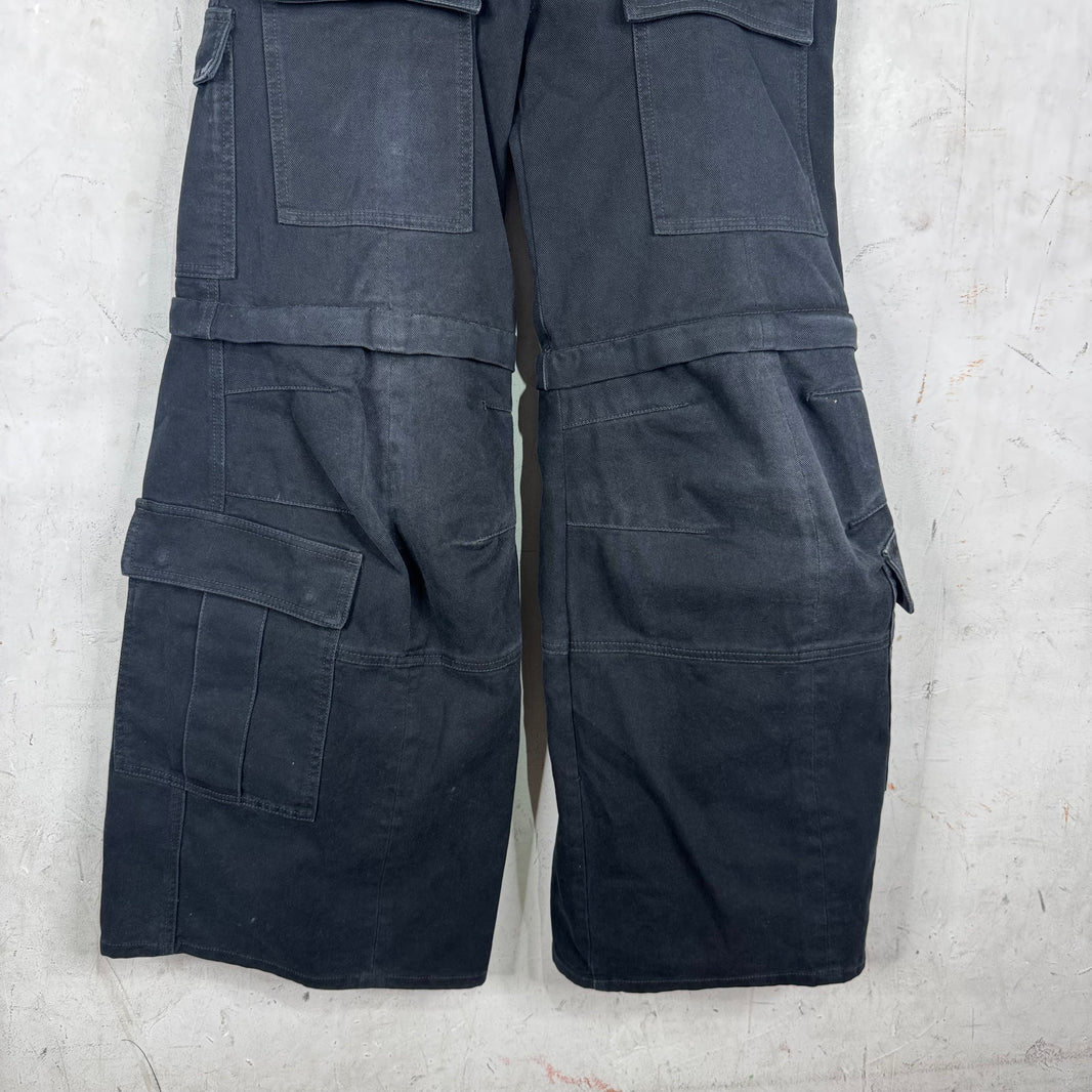 Balenciaga 2023 Denim Flared Convertible Cargos