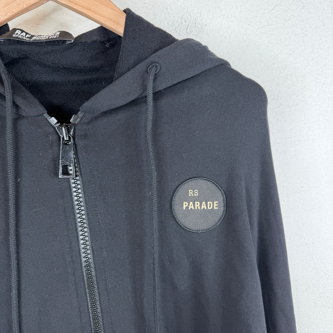Raf Simons Patch Zip Up Hooded Poncho