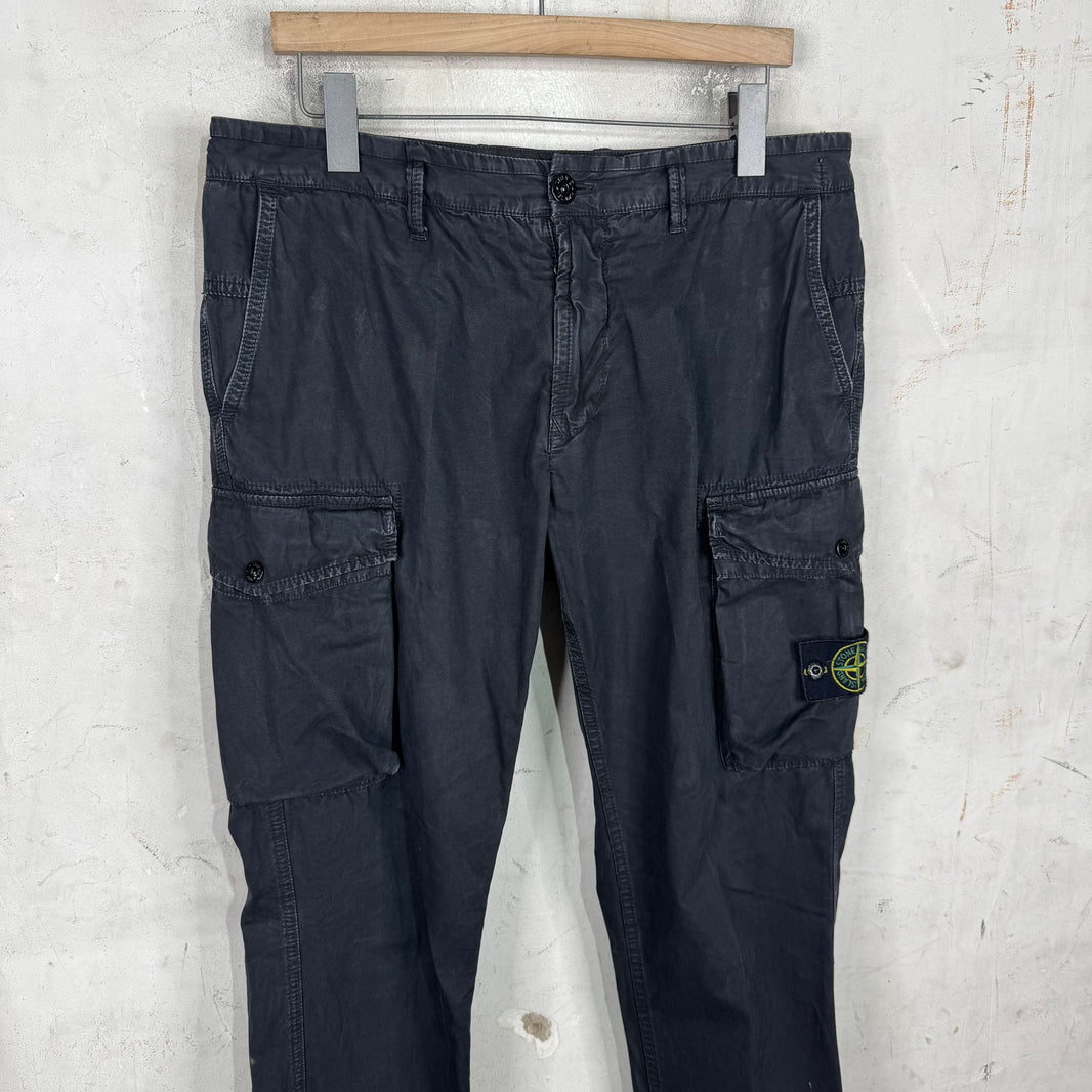 Stone Island Faded Black Cargo Pants