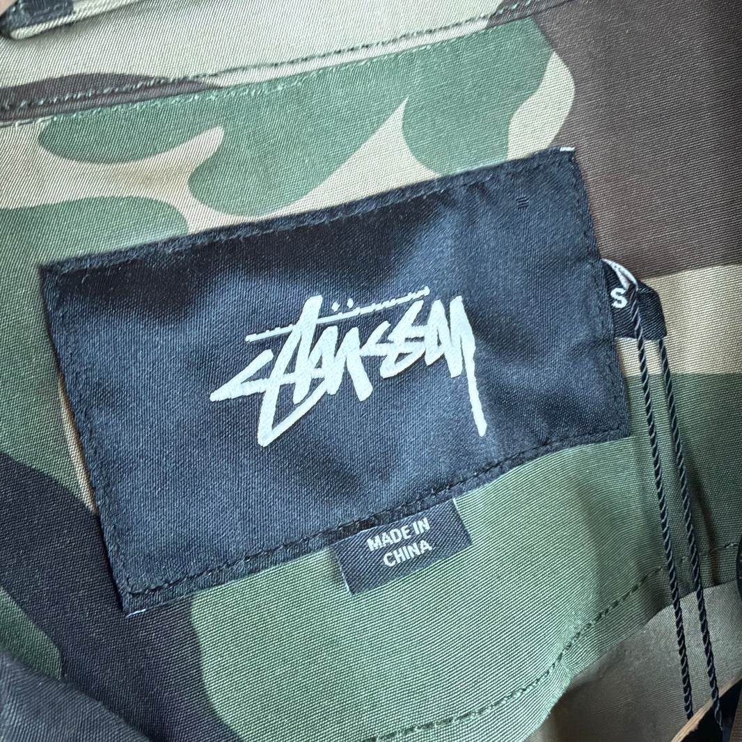Stussy Woodland Camo Trench Coat