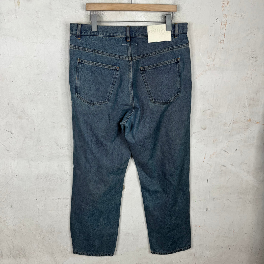 Margiela MM6 Drawstringed Paneled Jeans