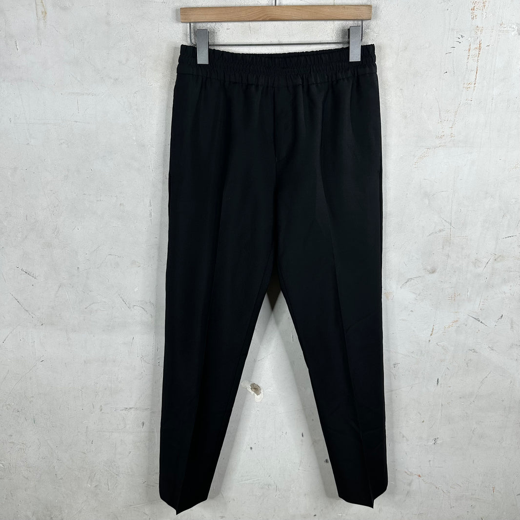 Acne Studios Wool Pleated Elastic Waistband Trousers
