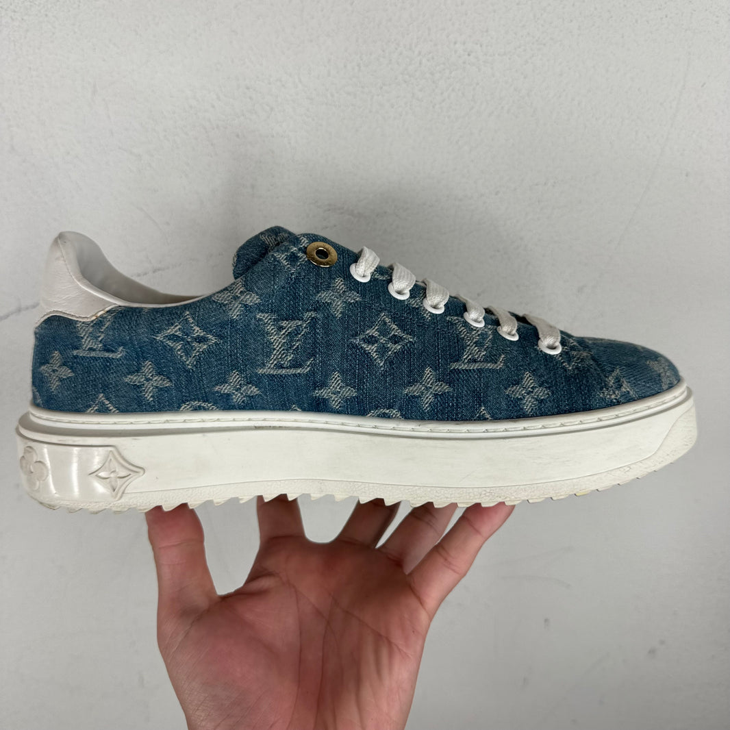 Louis Vuitton Blue Denim Monogram Sneakers