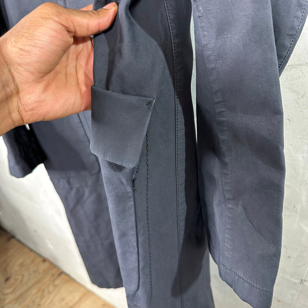 Jil Sander Navy Coated Trenchcoat