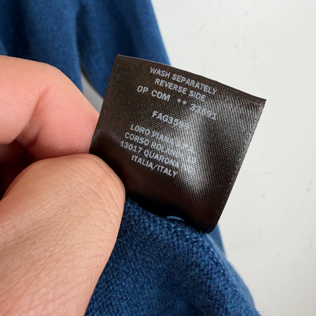 Loro Piana Baby Cashmere Blue Hoodie