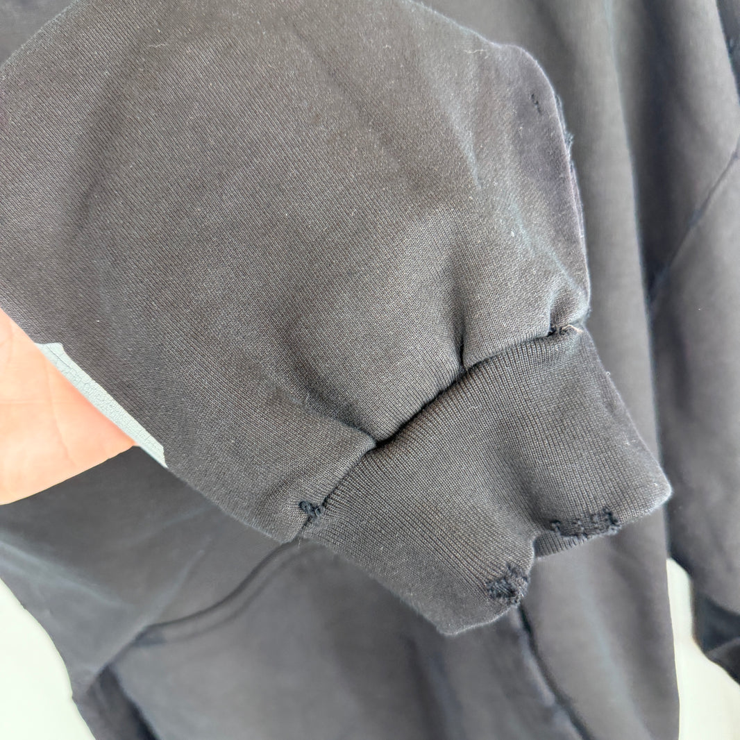 Balenciaga No Logo Black Hoodie