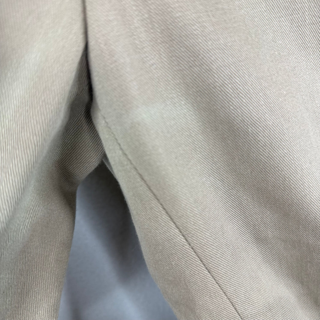 Balmain Belted Epaulet Beige Coat