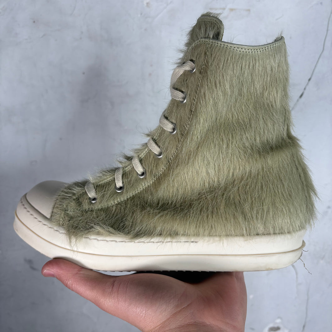 Rick Owens Green Fur Ramones