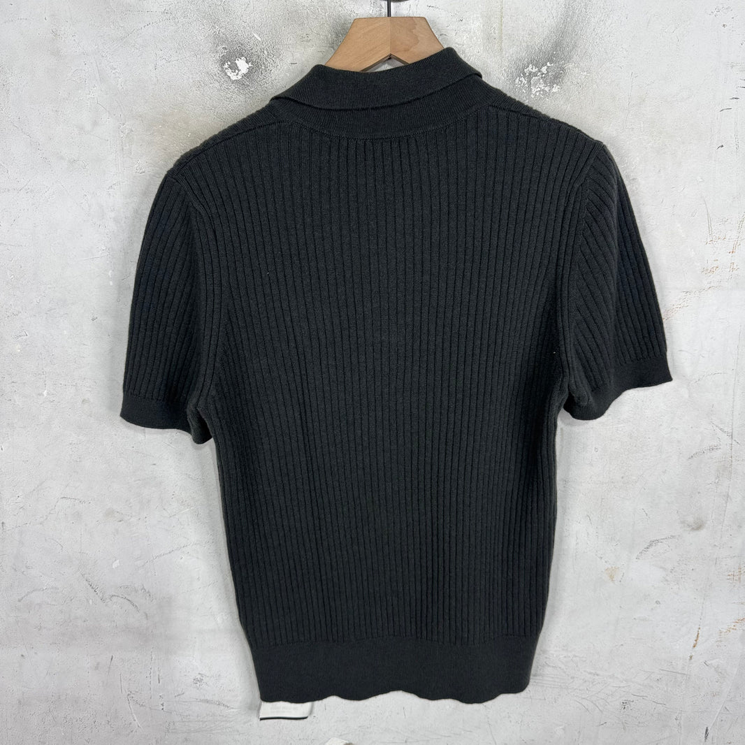 Gucci Ribbed Wool Knit Polo