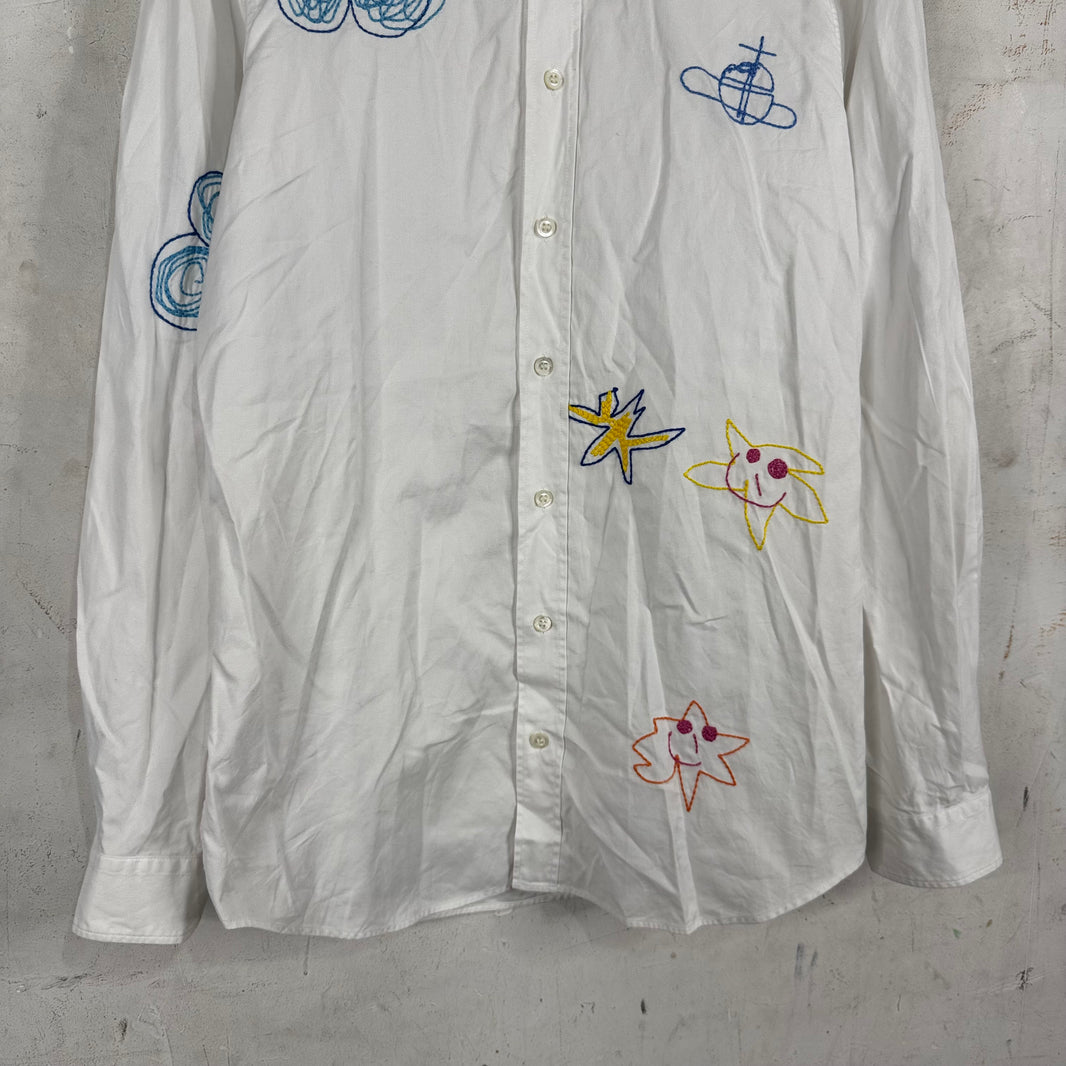 Vivienne Westwood Embroidered White Button Up