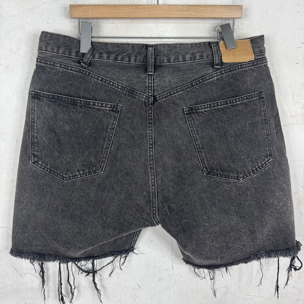 Celine Charcoal Wash Denim Shorts