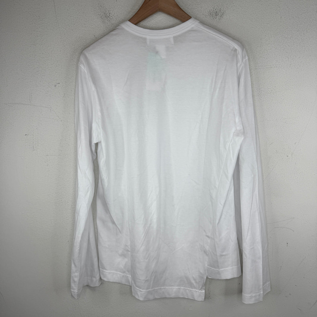 CDG White Lacoste L/S T-Shirt