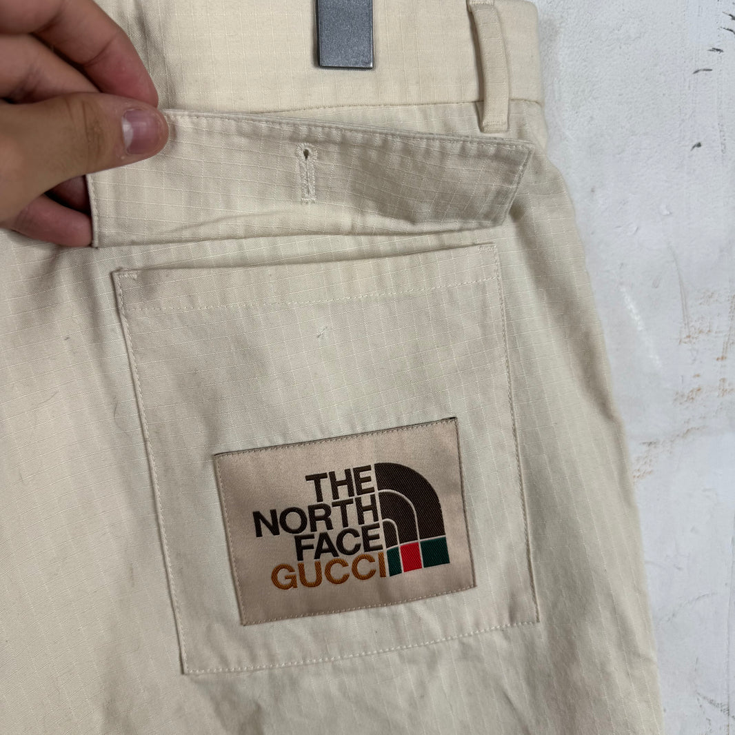 Gucci x TNF Cream Cargo Shorts