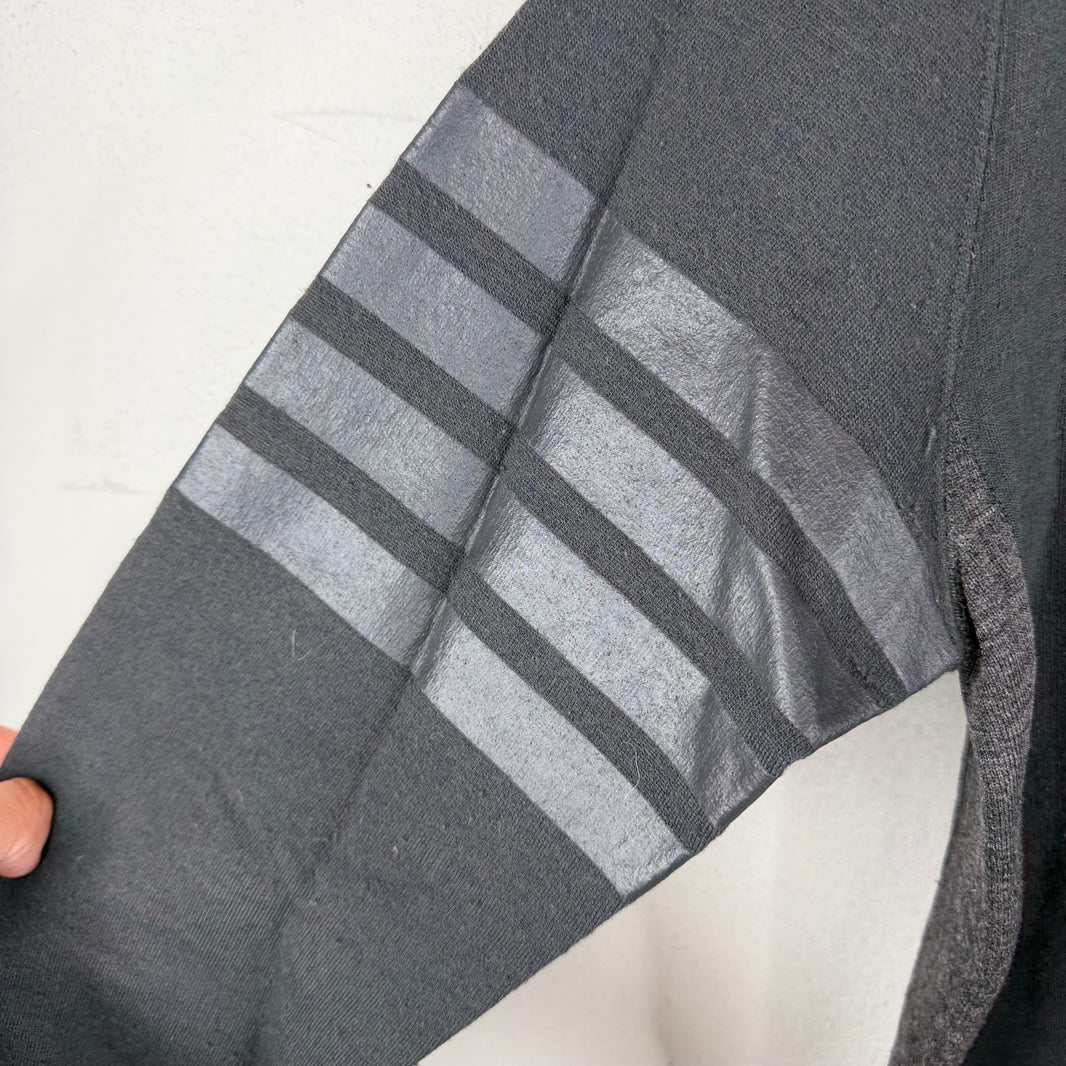 Thom Browne Gray Sleeve Stripe Wool Sweater