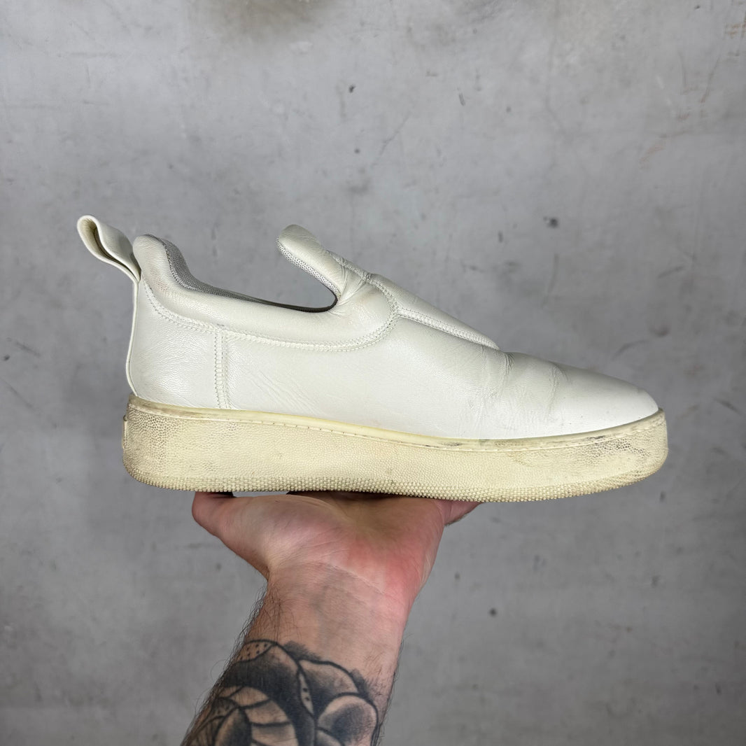 Celine White Padded Slip Sneakers