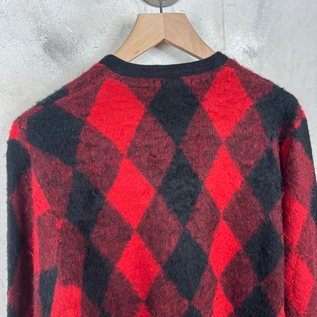 Supreme Checkered Cardigan Black/Red