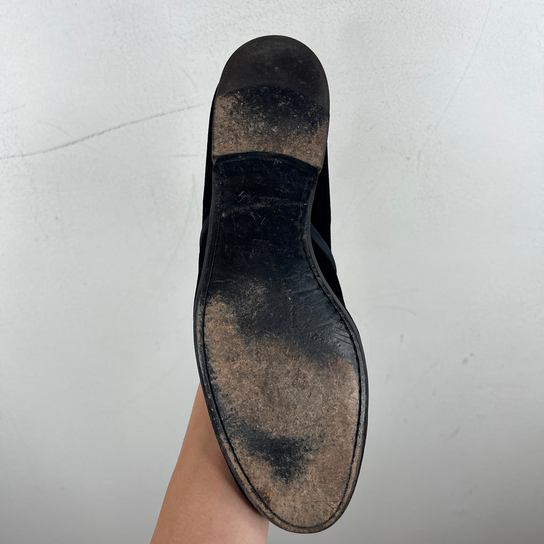 Louis Vuitton Emboirdered Velvet Slip On Loafers