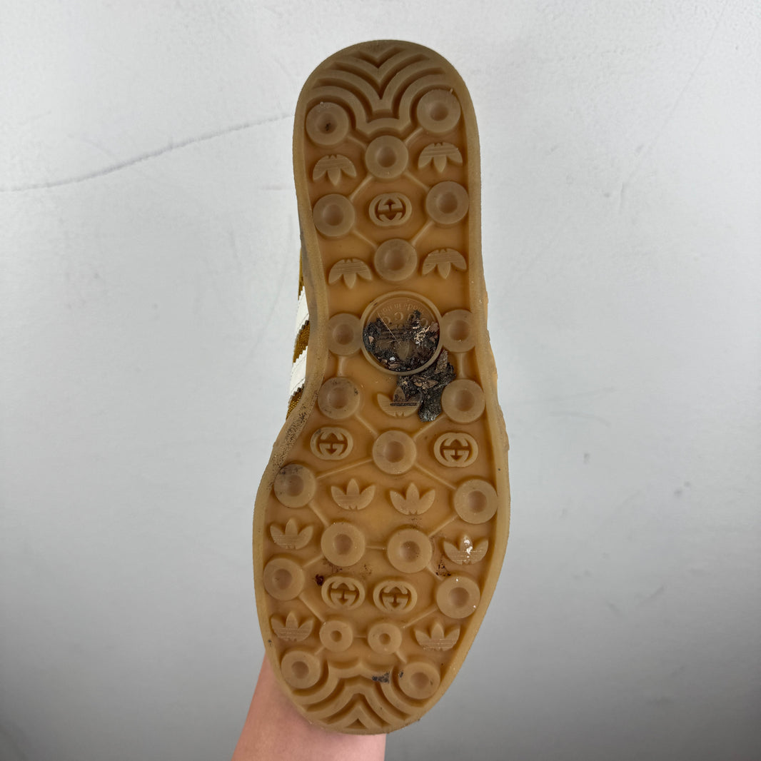 Gucci Adidas Brown Monogram Gazelle Sneakers