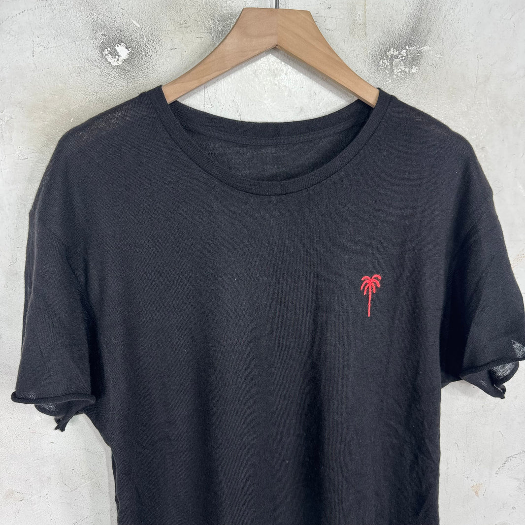 Elder Statesman Palm Tree Cashmere Knit T-Shirt