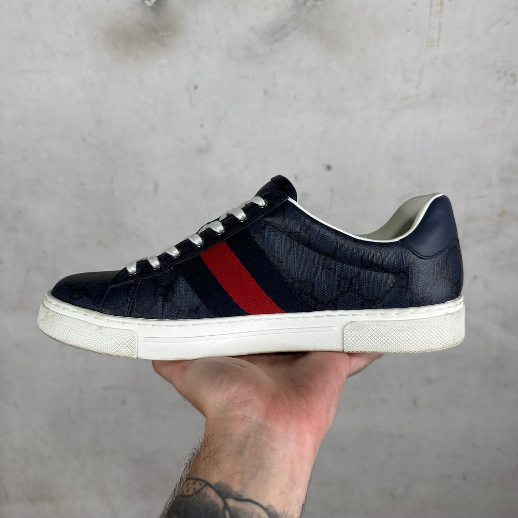 Gucci Navy Monogram Aces