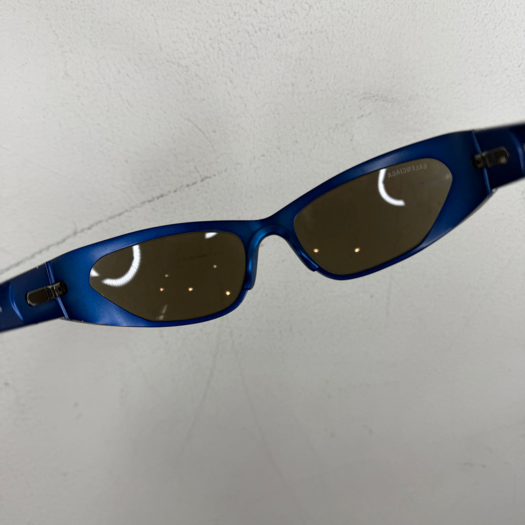 Balenciaga Blue BB0181S Metal Frame Sunglasses
