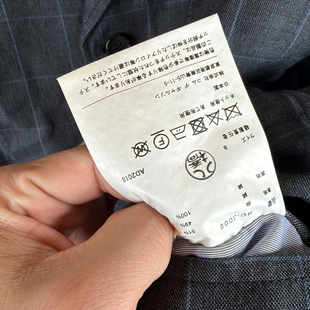 CDG Gray Grid Chore Blazer