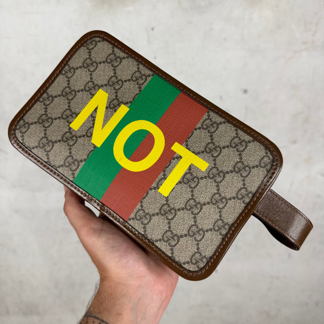 Gucci Not Fake Monogram Toiletry Bag