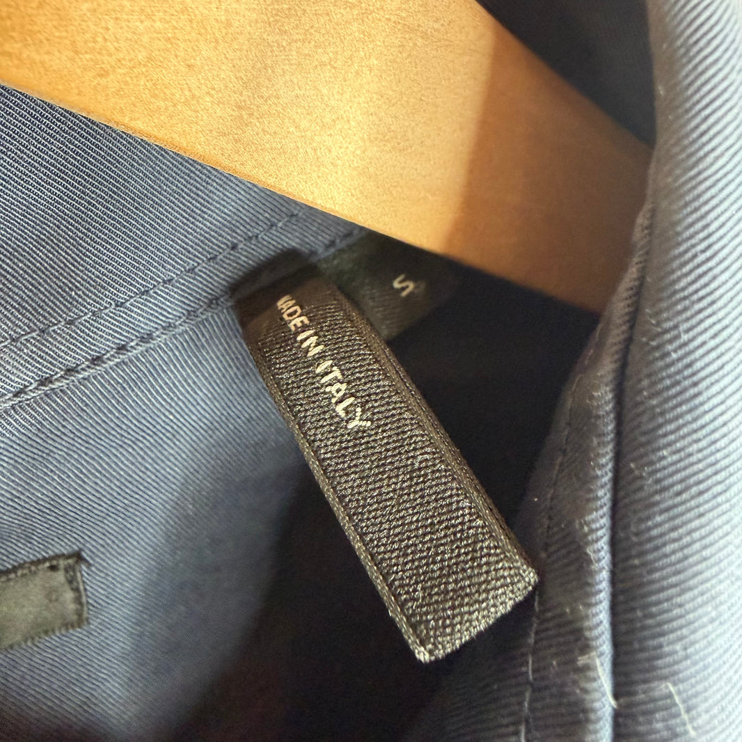 Helmut Lang Navy Bondage Button Up Shirt