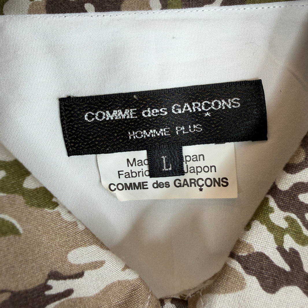 CDG Camo Collar Button Up LS Shirt