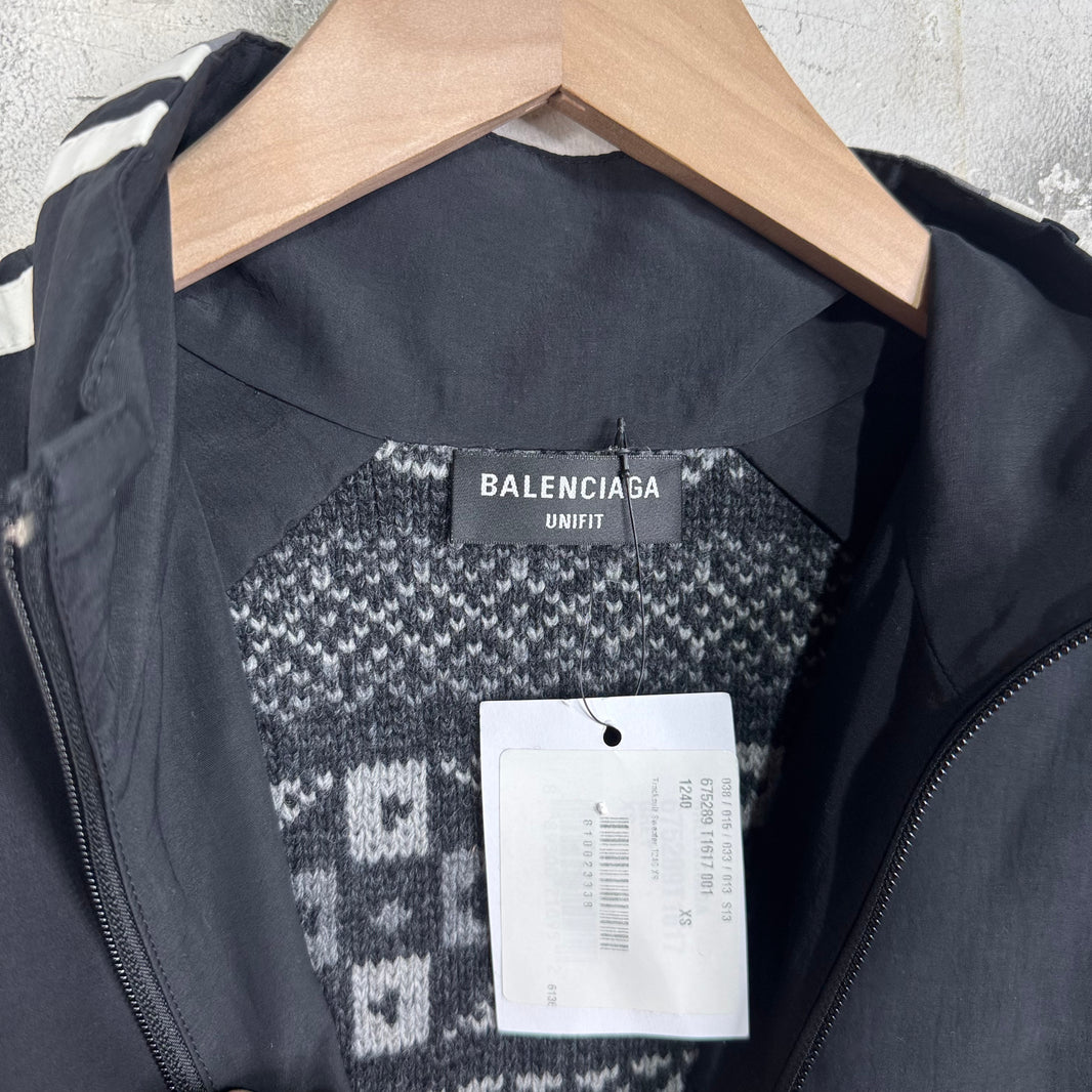 Balenciaga 1/4 Zip Hybrid Sweater Jacket