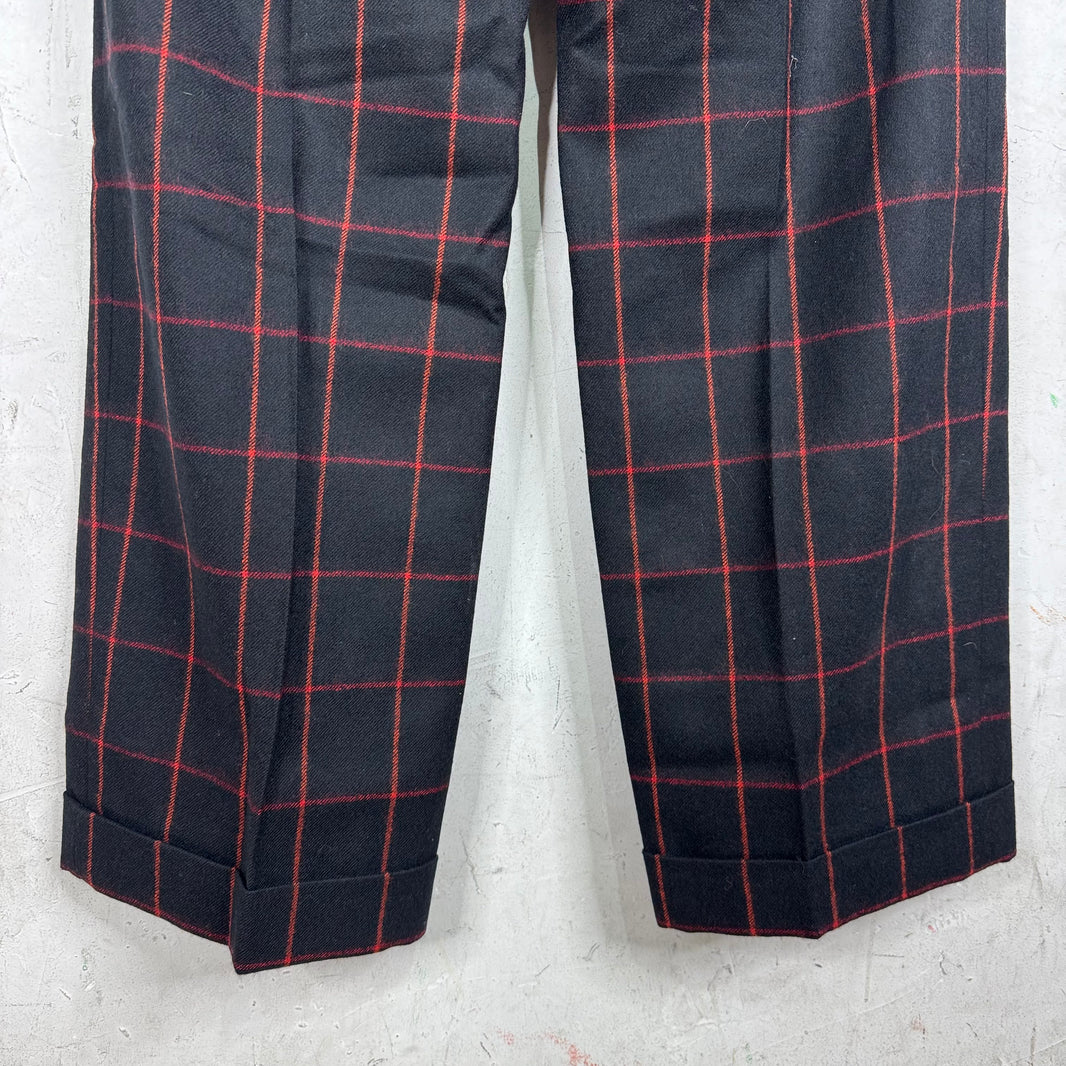 Gucci Plaid Wool Trousers