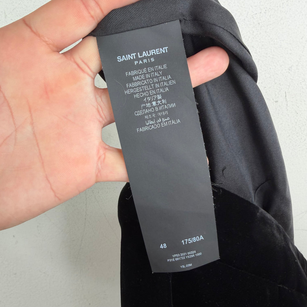Saint Laurent Velvet Straight Leg Pants