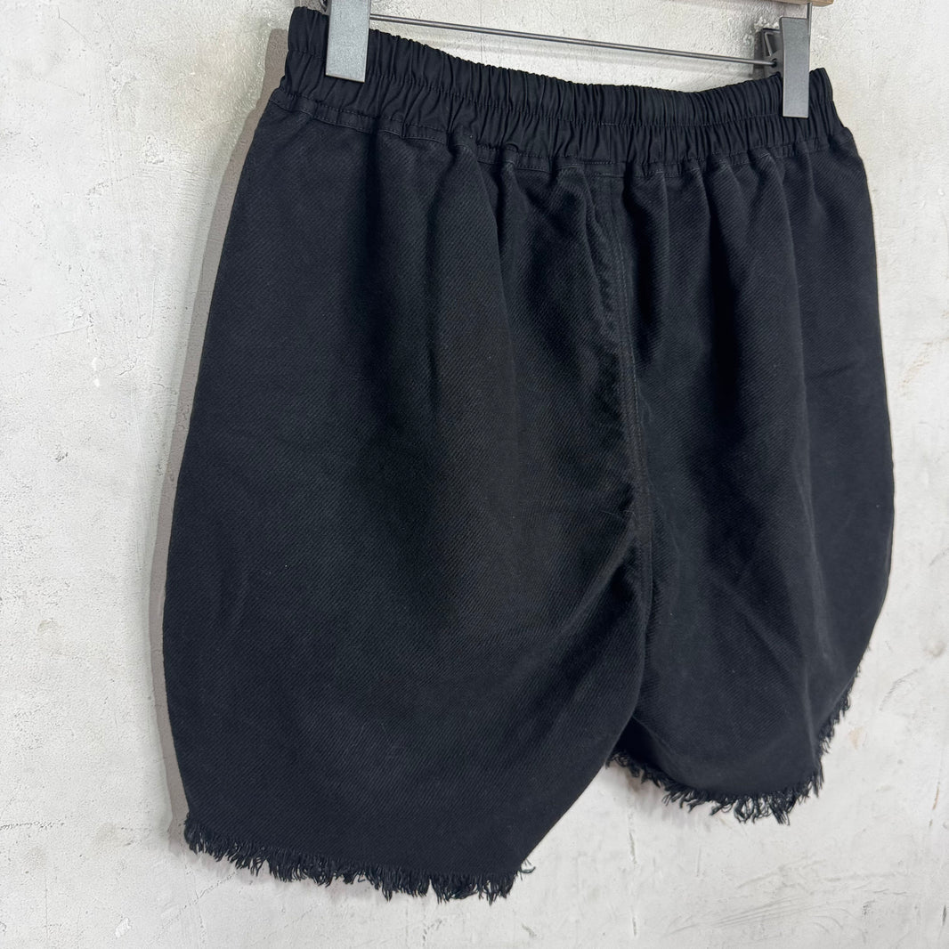 Rick Owens Porterville Frayed Canvas Shorts