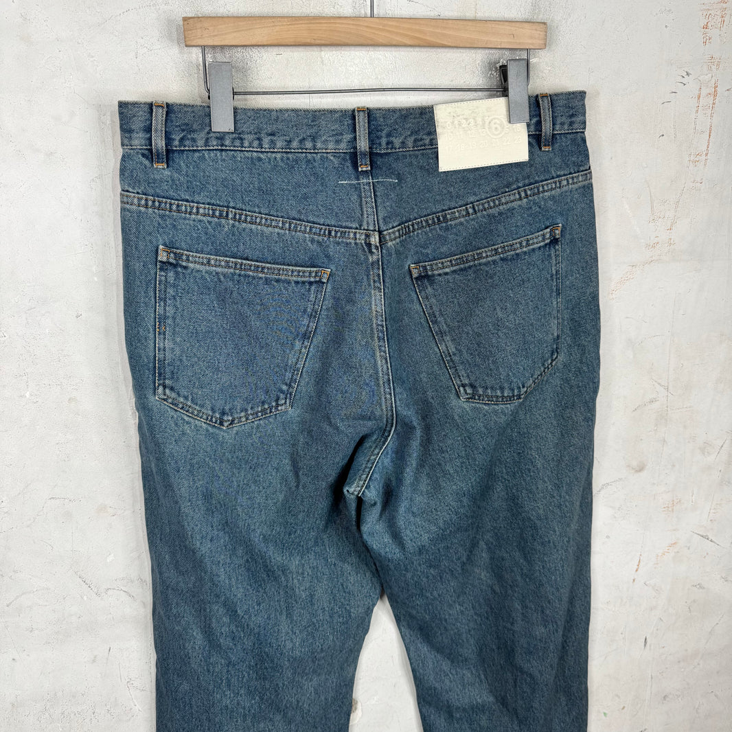 Margiela MM6 Drawstringed Paneled Jeans